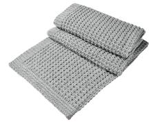 Плед шерстяной Hamam Dimension Knitted Mist 130х180 серый в интернет-магазине Posteleon