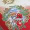 Круглая новогодняя скатерть Vingi Ricami Santa Klaus 22 Ø180 гобелен - фото 2