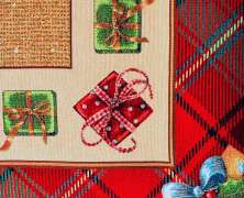 Новогодняя скатерть Vingi Ricami Gift 140х240 гобелен - фото 6