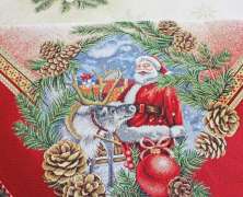 Новогодняя скатерть Vingi Ricami Santa Klaus 22 140х240 гобелен - фото 2