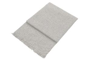 Плед альпака/овечья шерсть Elvang Diagonal Light Grey 130х190 - основновное изображение