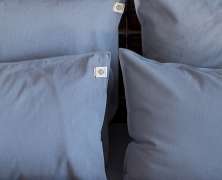 Постельное бельё Luxberry Лён и Хлопок голубой евро 200x220 - фото 4