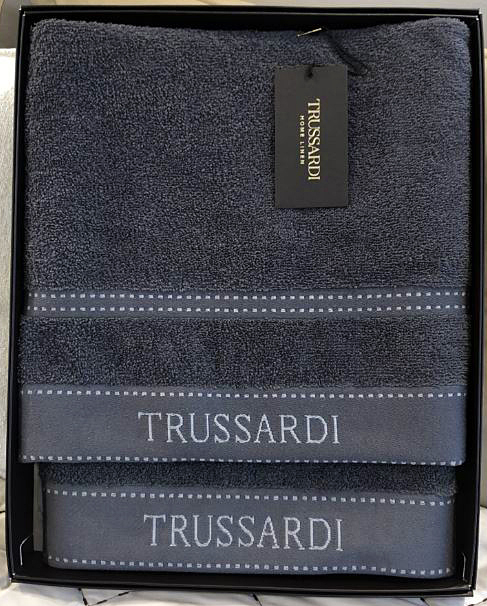 Комплект из 5 полотенец Trussardi Ribbon Grigio 40x60, 60x110 и 100х150