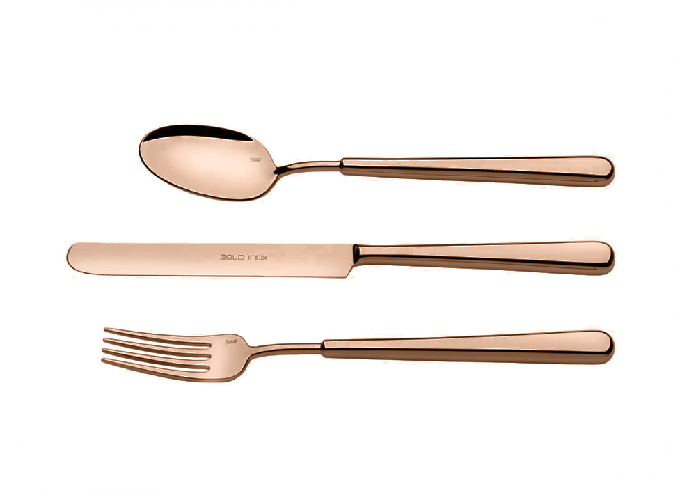 Столовые приборы Belo Inox Rubi Rose Gold 35 (24 шт.)