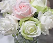 Аромабукет Cote Noire Herringbone Green&Pink&White Rose Buds clear - фото 4