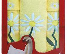 Комплект из 5 полотенец Grand Textil Camomilla Giallo 40x60, 60x110 и 100x150 - фото 5