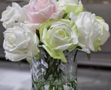 Аромабукет Cote Noire Herringbone Green&Pink&White Rose Buds clear - фото 3