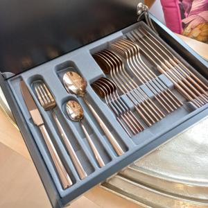 Столовые приборы Belo Inox Touch Bronze 13-14 (24 шт.) - основновное изображение