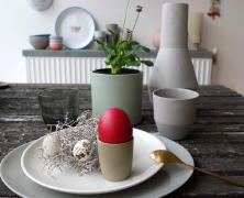 Подставка для яйца фарфоровая Feinedinge Egg Cup Ø50x55 бежевая - фото 3